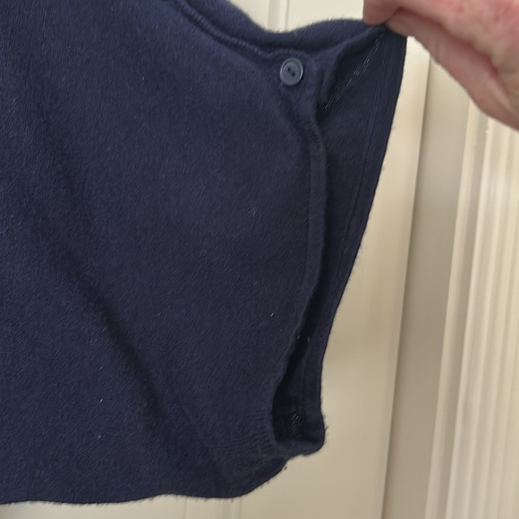 New York & Co Dolman Sweater Navy Blue Button Shoulder Sleeve Size M Fall Winter - Picture 5 of 10